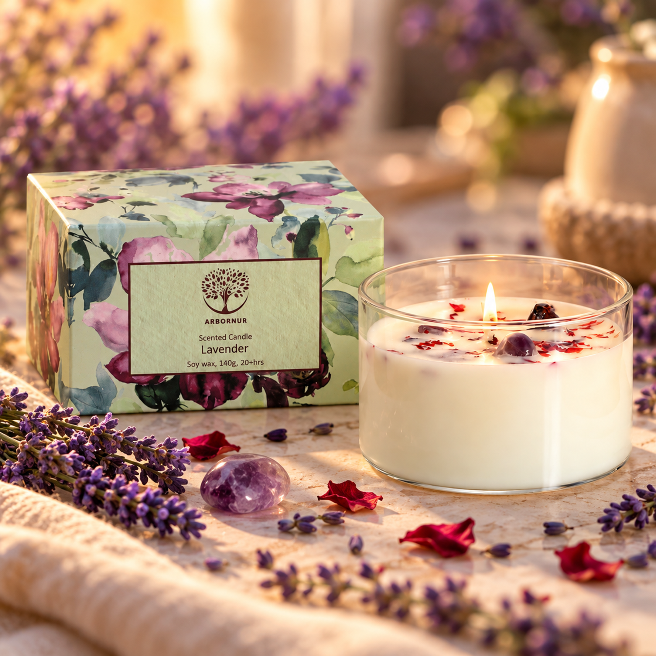 Lavender Candle for Calm and Cosy Evenings