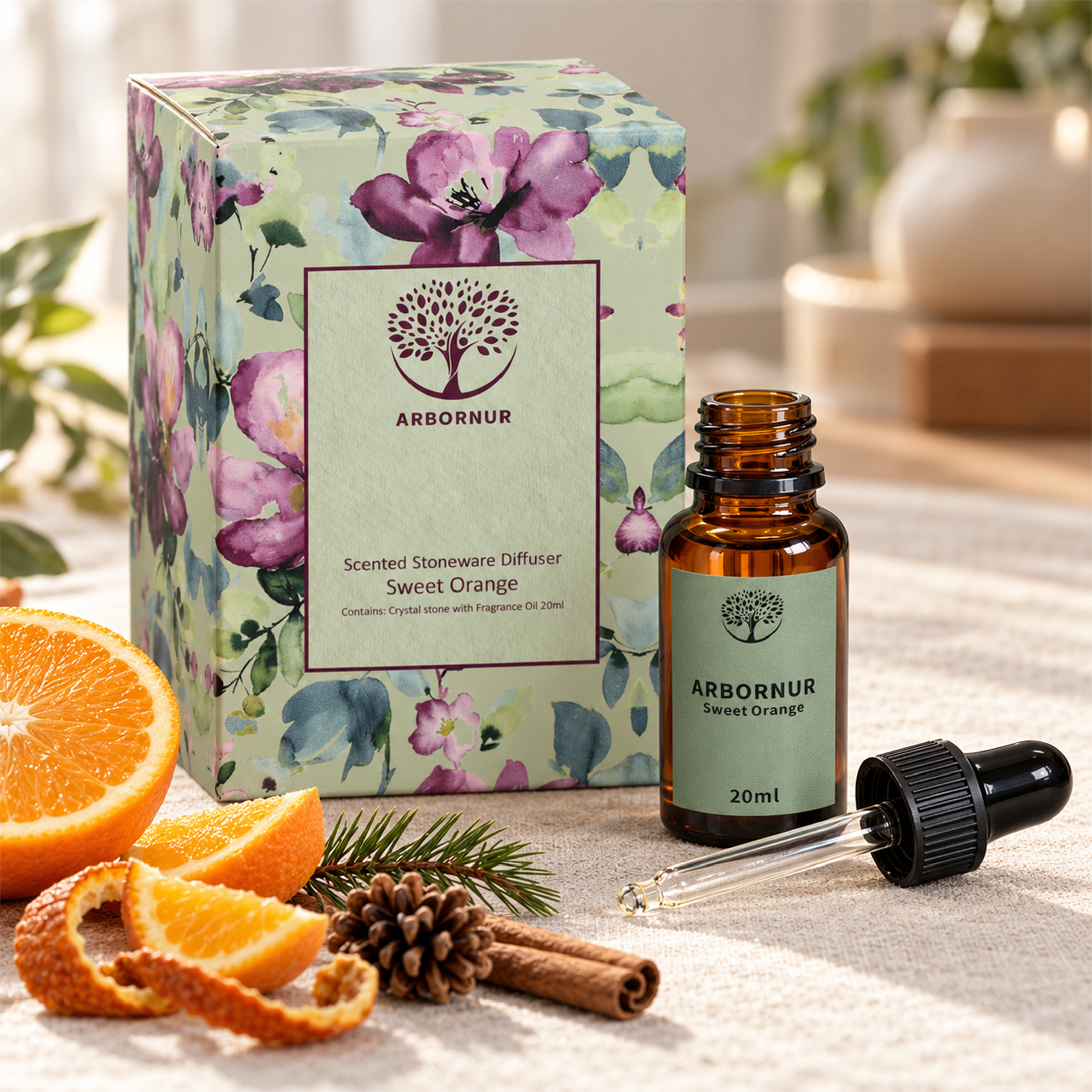 Experience the Earthy Calm of a Stoneware Diffuser